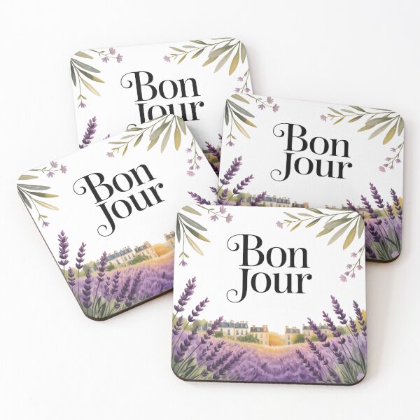 Item preview, Bonjour Lavender Fields – French Countryside Cottage Landscape designed and sold by EmeraldeaArt.