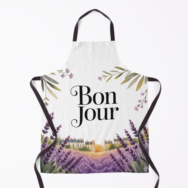 Item preview, Bonjour Lavender Fields – French Countryside Cottage Landscape designed and sold by EmeraldeaArt.