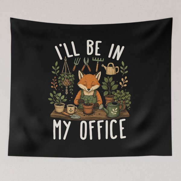 Item preview, I’ll Be In My Office Fox Gardening Shirt designed and sold by D-F-R-K.