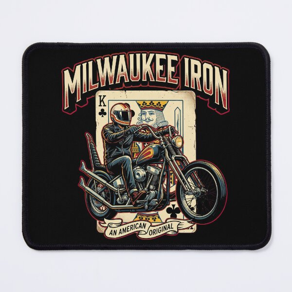 Item preview, Milwaukee Iron Harley Davidson American Biker Illustration designed and sold by enzoade.