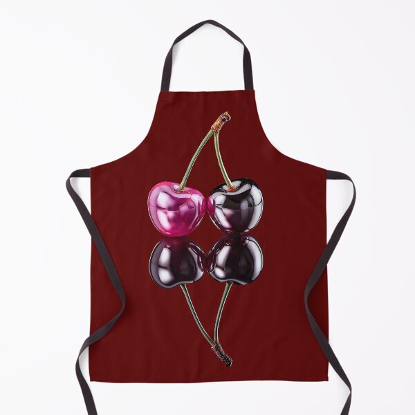 Item preview, Glossy metallic cherries on black background designed and sold by ChernivtsiSkoda.