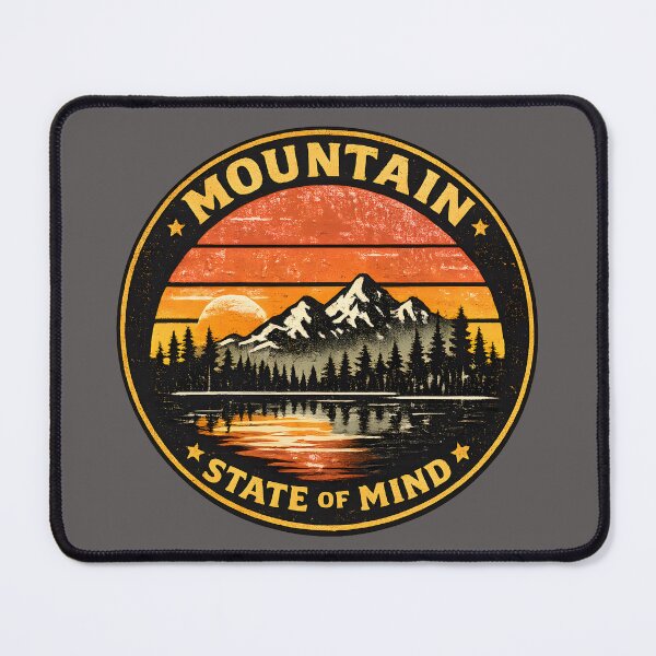 Item preview, Mountain State of Mind Retro Nature Design designed and sold by PMDesignStudio.