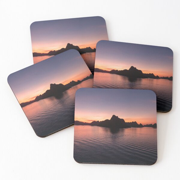 Item preview, Sunset over Ha Long Bay - Golden Hour | Majestic Vietnam Seascape Art designed and sold by Ross.A.Campbell.