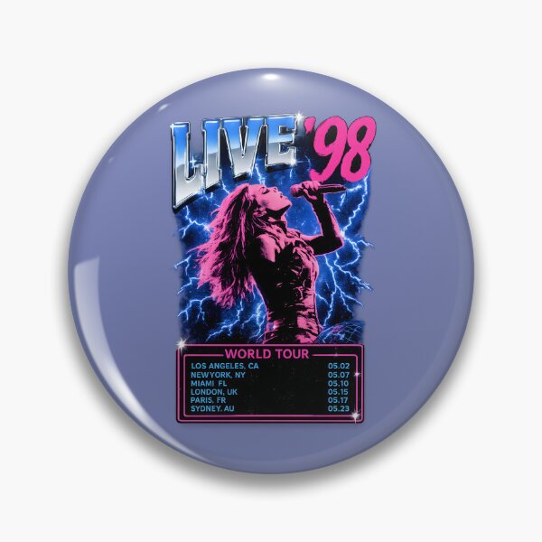 Item preview, Live 98 World Tour Retro Concert Design designed and sold by PMDesignStudio.