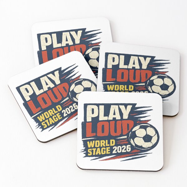 Artikelvorschau, Play Loud Soccer Fan Vintage Sports Graphic 2026 entworfen und verkauft von NeO² Studio.
