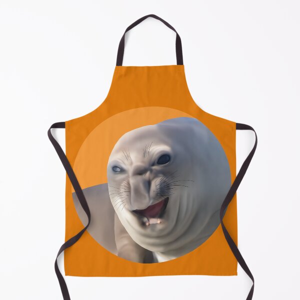 Item preview, Grumpy Ihupuku (Elephant Seal) on Orange designed and sold by GivernyKate.