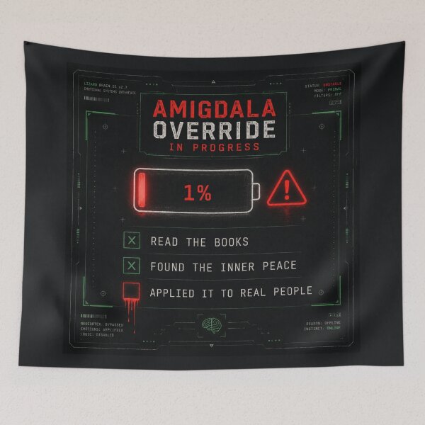 Item preview, Amigdala Override In Progress | Cyberpunk Lizard Brain Design designed and sold by InnerwayStudio.