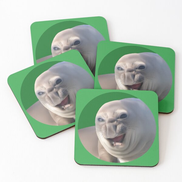 Item preview, Grumpy Ihupuku (Elephant Seal) on Green designed and sold by GivernyKate.