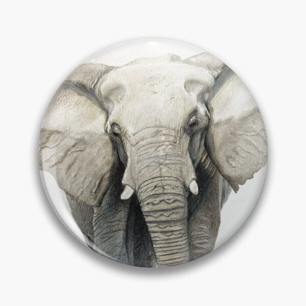 Item preview, Elephant Fine Art Drawing by Helen Williamson designed and sold by helenannestudio.