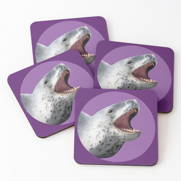 Item preview, Leopard Seal Yawn on Purple designed and sold by GivernyKate.