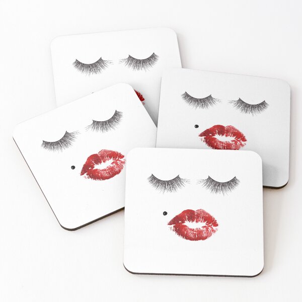 Item preview, black eyelashes and red lip designed and sold by PKK007.