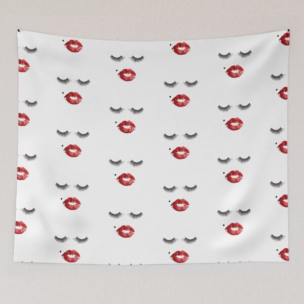 Item preview, black eyelashes and red lip designed and sold by PKK007.