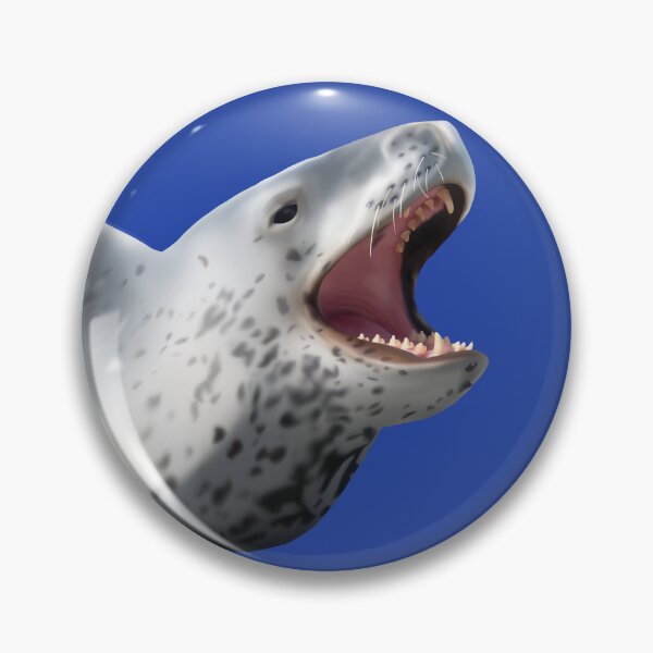 Item preview, Leopard Seal Yawn on Blue designed and sold by GivernyKate.