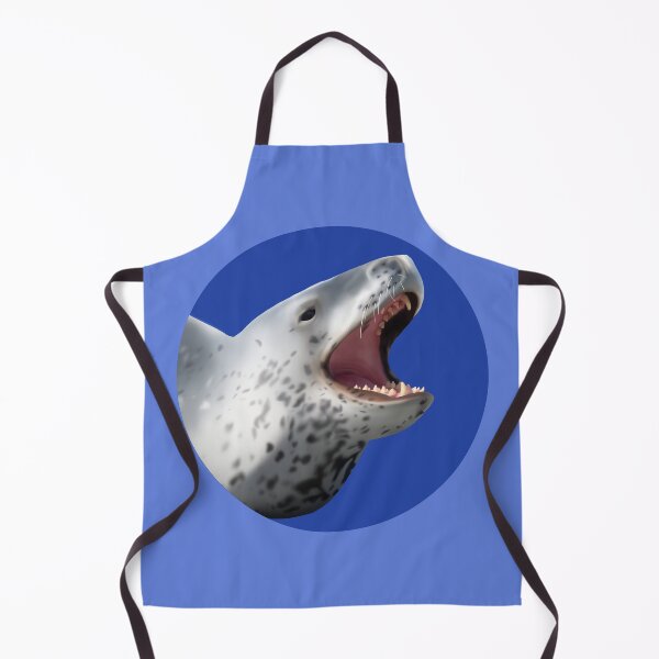 Item preview, Leopard Seal Yawn on Blue designed and sold by GivernyKate.