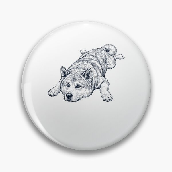 Item preview, Vintage Akita Splooting Dog Mom Dad Lover designed and sold by DoodleTortle.