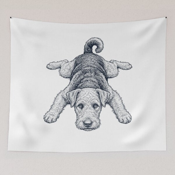 Item preview, Vintage Airedale Terrier Splooting Dog Mom Dad Lover designed and sold by DoodleTortle.