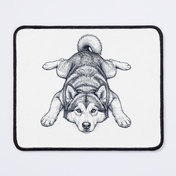 Item preview, Vintage Alaskan Malamute Splooting Dog Mom Dad Lover designed and sold by DoodleTortle.