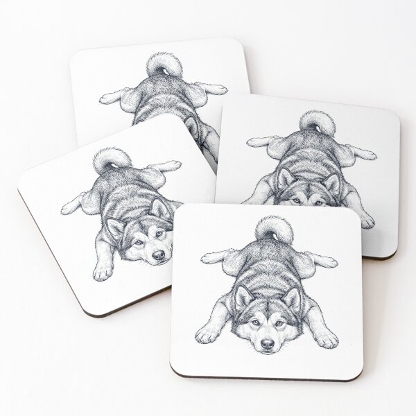 Item preview, Vintage Alaskan Malamute Splooting Dog Mom Dad Lover designed and sold by DoodleTortle.