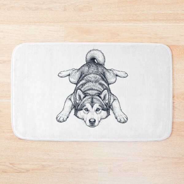 Item preview, Vintage Alaskan Malamute Splooting Dog Mom Dad Lover designed and sold by DoodleTortle.