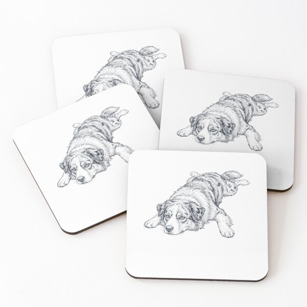 Item preview, Vintage Australian Shepherd Splooting Dog Mom Dad Lover designed and sold by DoodleTortle.