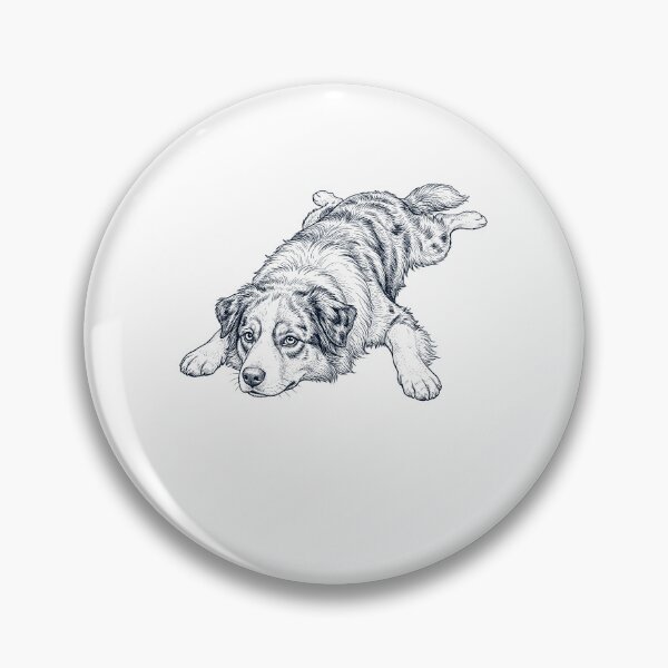 Item preview, Vintage Australian Shepherd Splooting Dog Mom Dad Lover designed and sold by DoodleTortle.