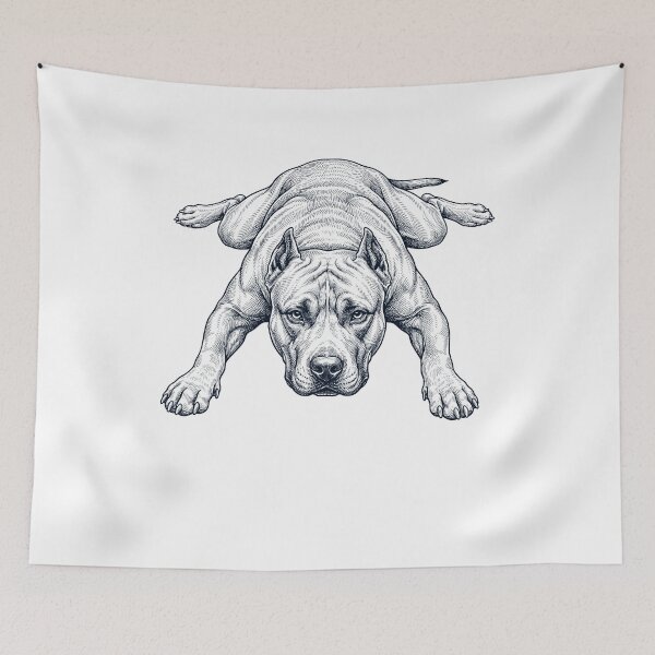 Item preview, Vintage American Staffordshire Terrier Splooting Dog Mom Dad Lover designed and sold by DoodleTortle.