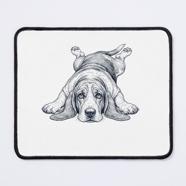 Item preview, Vintage Basset Hound Splooting Dog Mom Dad Lover designed and sold by DoodleTortle.