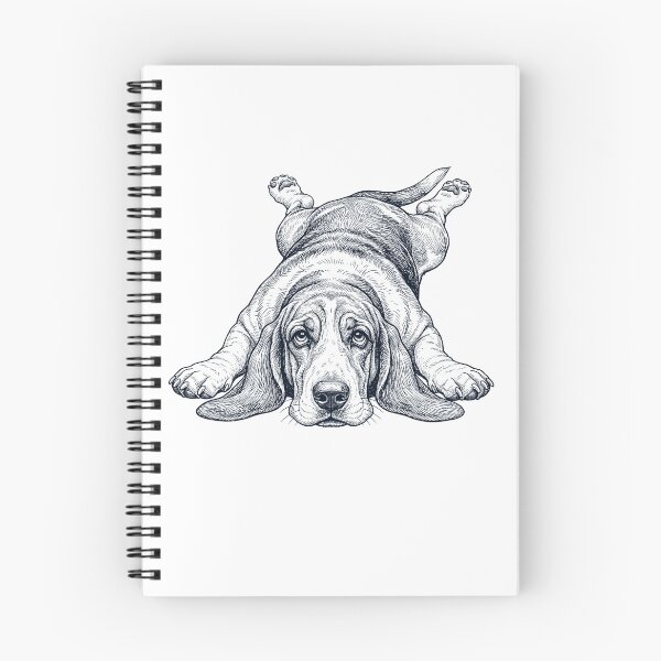 Item preview, Vintage Basset Hound Splooting Dog Mom Dad Lover designed and sold by DoodleTortle.