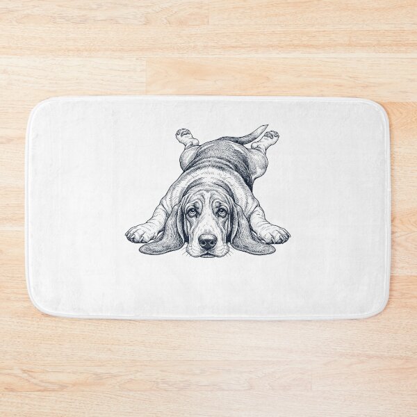 Item preview, Vintage Basset Hound Splooting Dog Mom Dad Lover designed and sold by DoodleTortle.