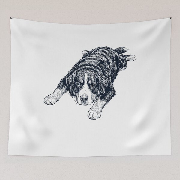 Item preview, Vintage Bernese Mountain Dog Splooting Dog Mom Dad Lover designed and sold by DoodleTortle.