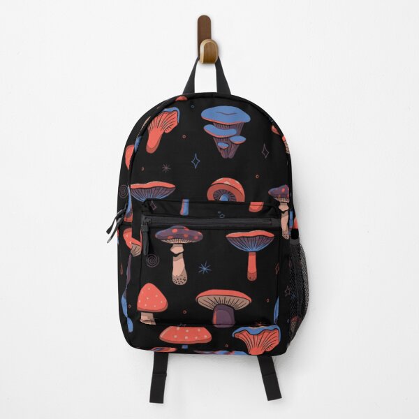 Item preview, Dark Cottagecore Mushroom Seamless Pattern Red Blue Botanical Fungi Art designed and sold by DERA RAY.