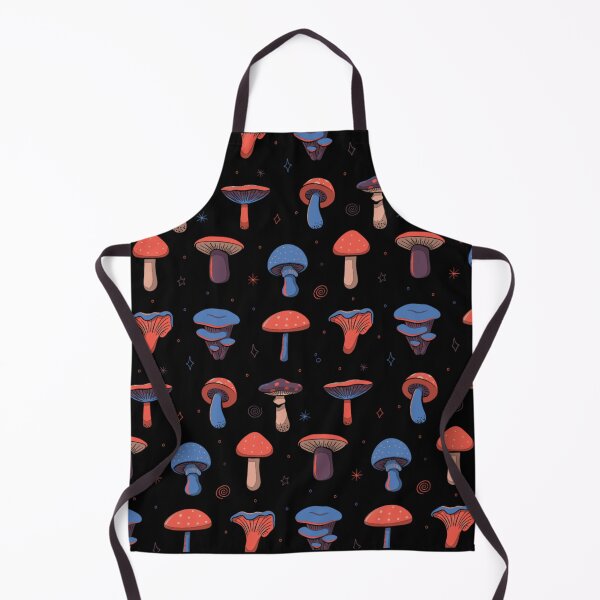 Item preview, Dark Cottagecore Mushroom Seamless Pattern Red Blue Botanical Fungi Art designed and sold by DERA RAY.