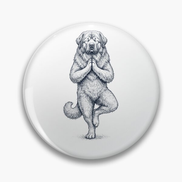 Item preview, Vintage Caucasian Shepherd Dog Yoga Tree Pose Dog Mom Lover designed and sold by TerryConnells.