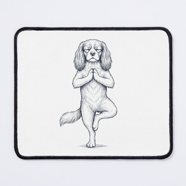 Item preview, Vintage Cavalier King Charles Spaniel Yoga Tree Pose Dog Mom Lover designed and sold by TerryConnells.