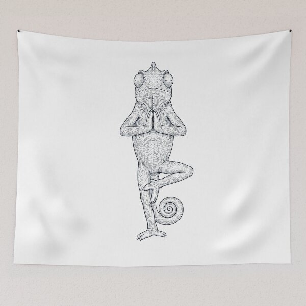 Item preview, Vintage Chameleon Yoga Tree Pose Animal Lover designed and sold by TerryConnells.