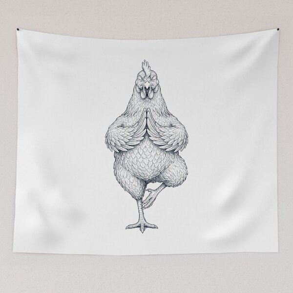 Item preview, Vintage Chicken Yoga Tree Pose Animal Lover designed and sold by TerryConnells.