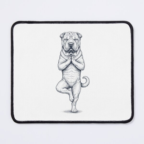 Item preview, Vintage Chinese Shar Pei Yoga Tree Pose Dog Mom Lover designed and sold by TerryConnells.