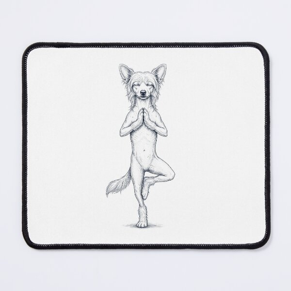 Item preview, Vintage Chinese Crested Dog Yoga Tree Pose Dog Mom Lover designed and sold by TerryConnells.