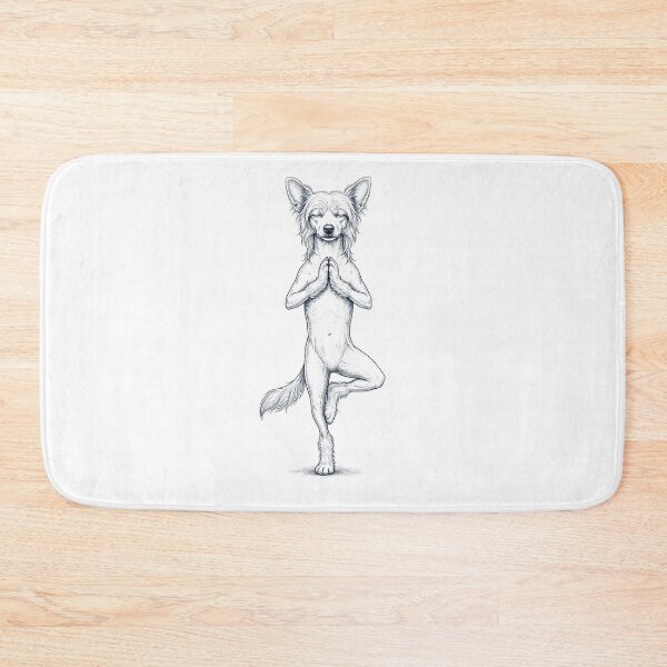Item preview, Vintage Chinese Crested Dog Yoga Tree Pose Dog Mom Lover designed and sold by TerryConnells.