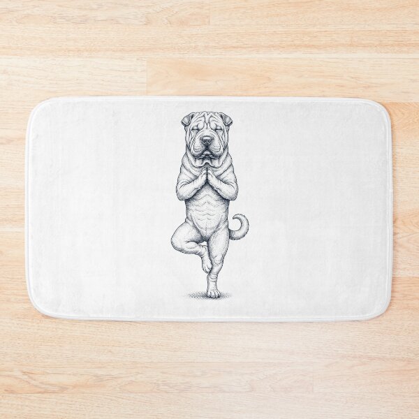 Item preview, Vintage Chinese Shar Pei Yoga Tree Pose Dog Mom Lover designed and sold by TerryConnells.