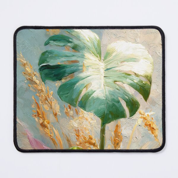 Item preview, Monstera Leaf Close Up Botanical Art, Elegant Oil Painting Style Illustration designed and sold by daila70.