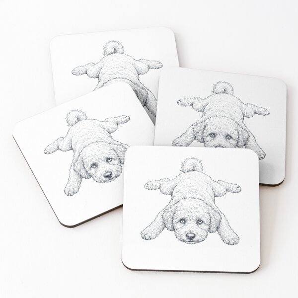Item preview, Vintage Bichon Frise Splooting Dog Mom Dad Lover designed and sold by DoodleTortle.