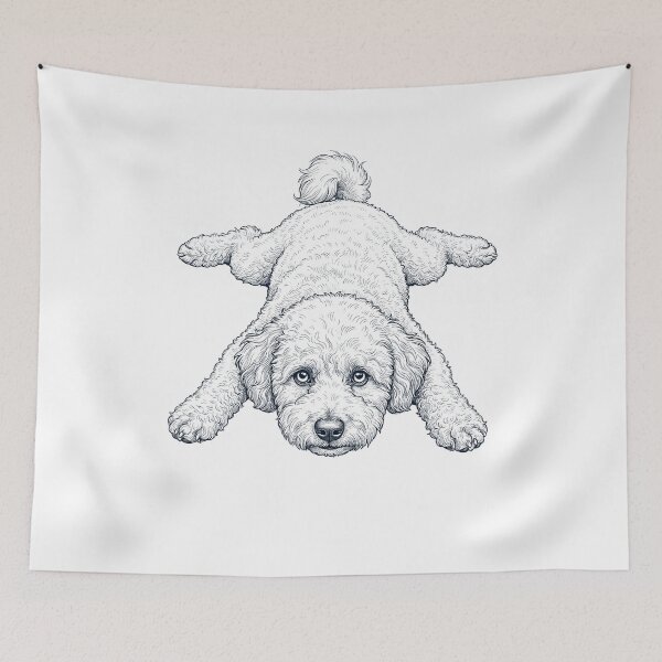 Item preview, Vintage Bichon Frise Splooting Dog Mom Dad Lover designed and sold by DoodleTortle.
