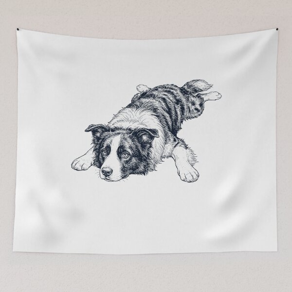 Item preview, Vintage Border Collie Splooting Dog Mom Dad Lover designed and sold by DoodleTortle.