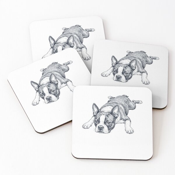 Item preview, Vintage Boston Terrier Splooting Dog Mom Dad Lover designed and sold by DoodleTortle.