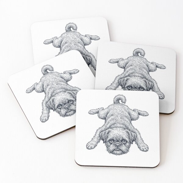 Item preview, Vintage Brussels Griffon Splooting Dog Mom Dad Lover designed and sold by DoodleTortle.