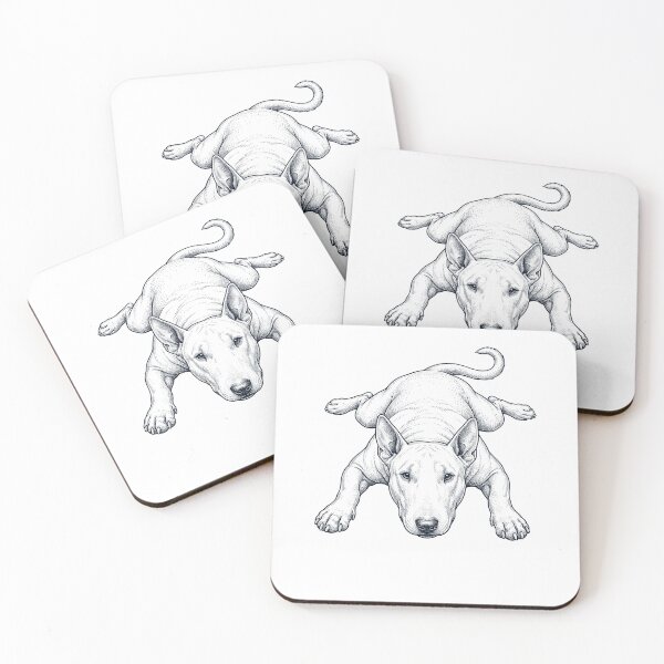 Item preview, Vintage Bull Terrier Splooting Dog Mom Dad Lover designed and sold by DoodleTortle.