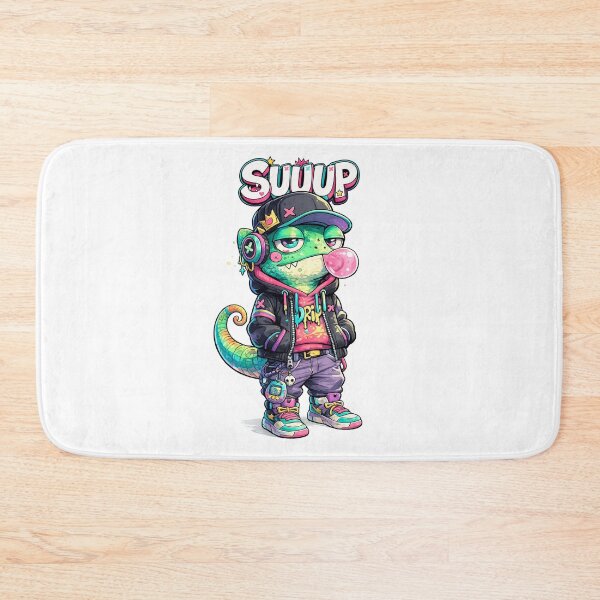 Item preview, Neon Chameleon Streetwear Vinyl Figure - Y2K Aesthetic designed and sold by InkTheFox.