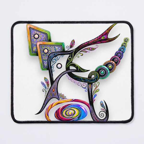 Item preview, Vibrant Ornamental Bird with Mosaic Textures designed and sold by blacK1982White.