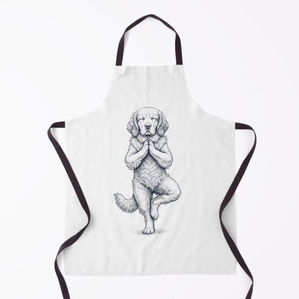 Item preview, Vintage Clumber Spaniel Yoga Tree Pose Dog Mom Lover designed and sold by TerryConnells.